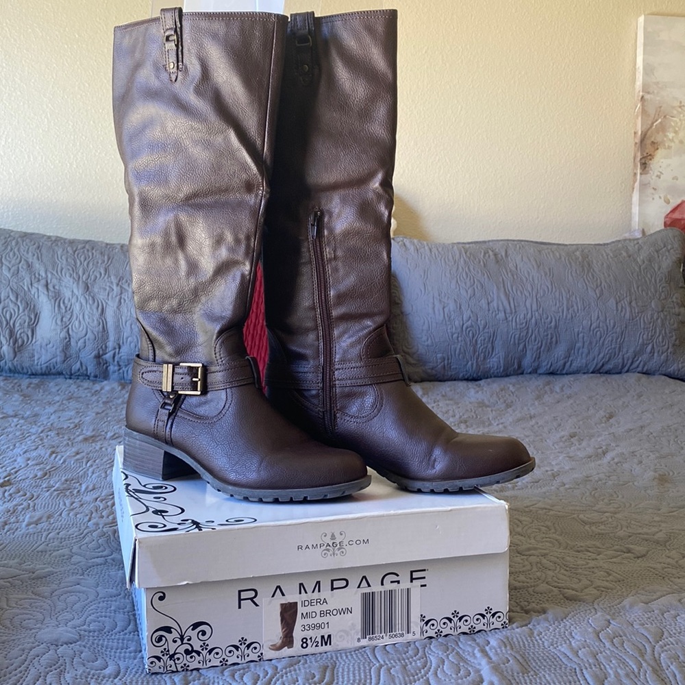 Rampage women’s boot, size 8.5, brown. NEW